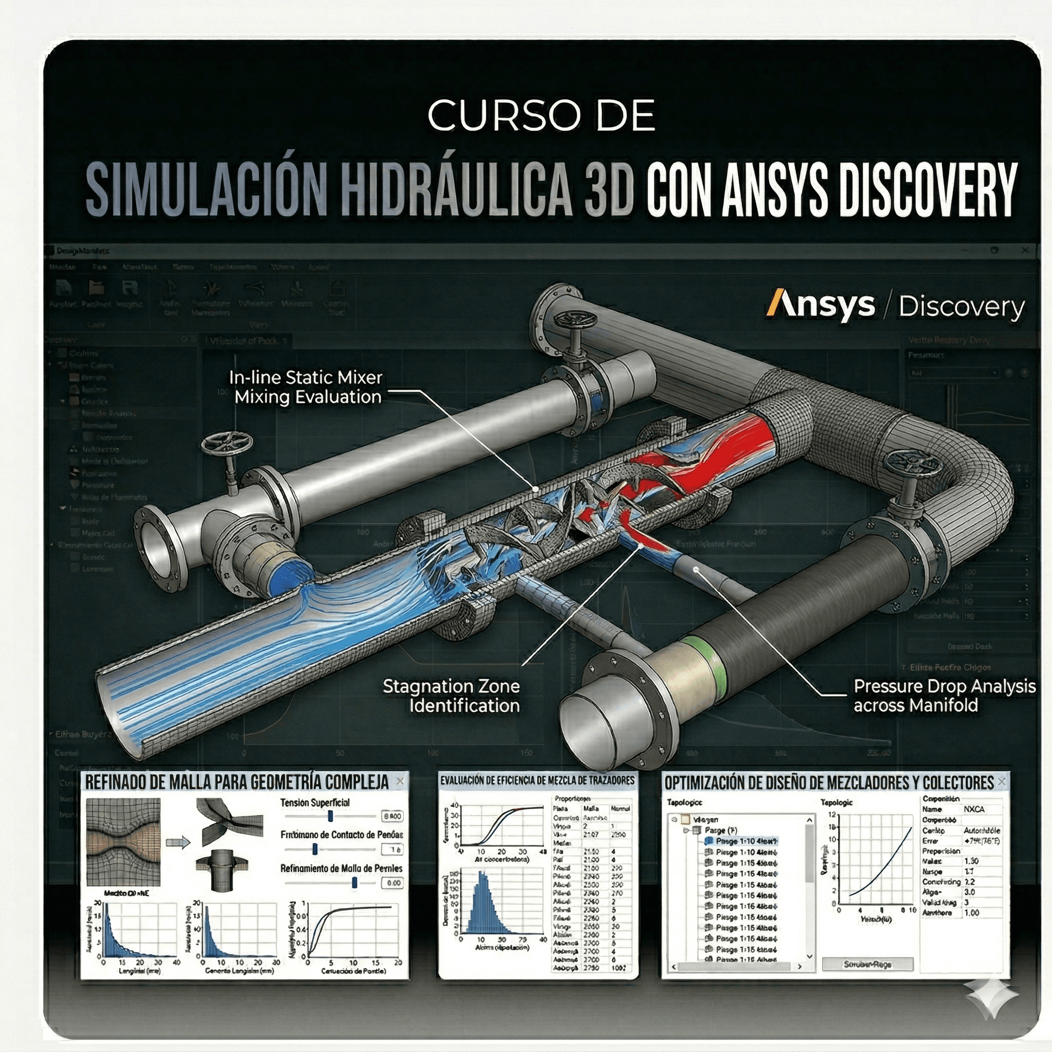 Simulación Hidráulica 3D con Ansys Discovery