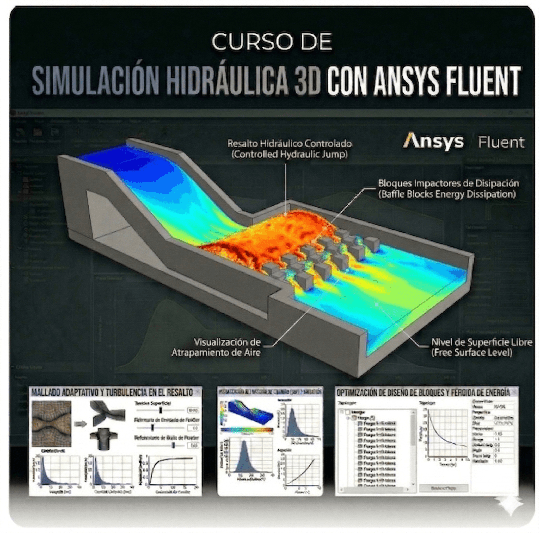 Simulación Hidráulica 3D con Ansys Fluent
